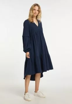 DreiMaster Vintage Robes Midi Robe Femme Marine -Magasin Vintage Dreimaster 7b4f18c599d791be563b8905f7cf24b6