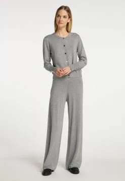 Pantalons En Toile Wide Leg Pantalon Femme Gris Chiné -Magasin Vintage Dreimaster 7bcd187405e9e531e2d240ee6ea4cf03