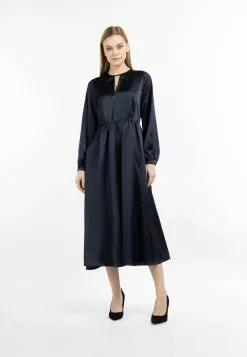 Robes De Soirée Robe De Soirée Femme Bleu Marine -Magasin Vintage Dreimaster 804aa92523cd768e634ae4e6e734718c