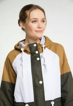 Parkas Parka Mi-saison Femme Kaki / Blanc -Magasin Vintage Dreimaster 81a9926ed5292116b5046a8ee4cdd6aa
