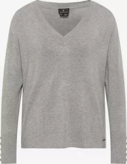 Pulls Maille Fine Pull-over Femme Gris Chiné