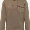 DreiMaster Vintage Sweats à Capuche Sweat-shirt Homme Olive