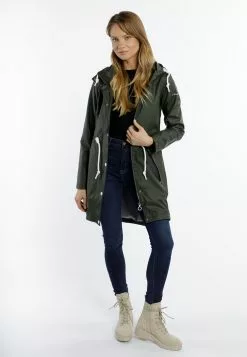 Manteaux De Pluie Manteau Fonctionnel Femme Vert Foncé -Magasin Vintage Dreimaster 882829cce4c65d79a8f6a9bac87de3c6