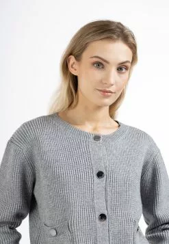 Gilets Cardigan Palpito Femme Gris Chiné -Magasin Vintage Dreimaster 884f79203a580f226ef4fd2e295cd844