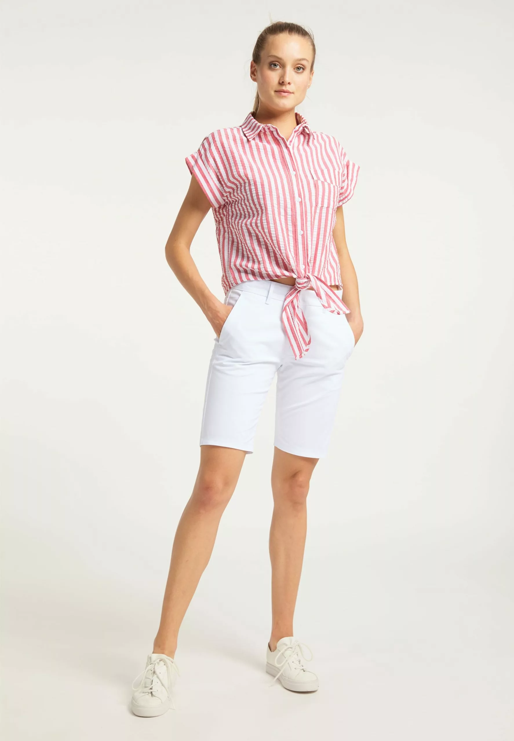 Shorts Skinny Pantalon Chino Femme Blanc 4 Shorts Skinny Pantalon Chino Femme Blanc – Image 4