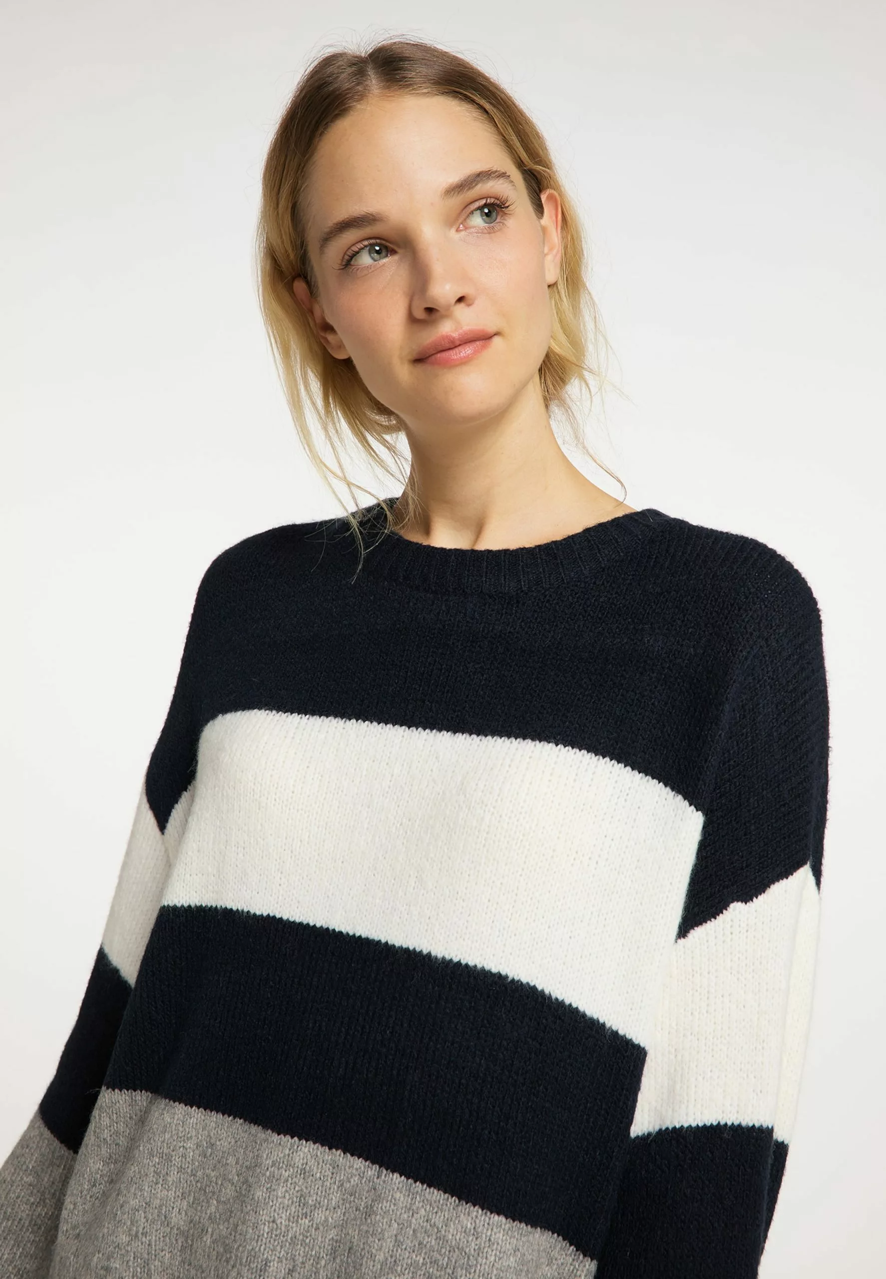 Pulls Maille Fine Pull-over Femme Gris Chiné / Noir 5 Pulls Maille Fine Pull-over Femme Gris Chiné / Noir – Image 5