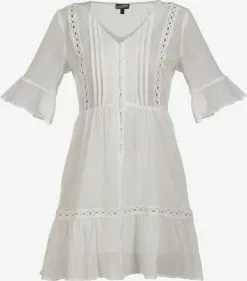 DreiMaster Vintage Mini-robes Robe Femme Blanc