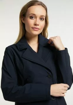 Manteaux Courts Manteau Mi-saison Femme Bleu Foncé -Magasin Vintage Dreimaster 8e32ff0182e36cf8185fd372b008e89a