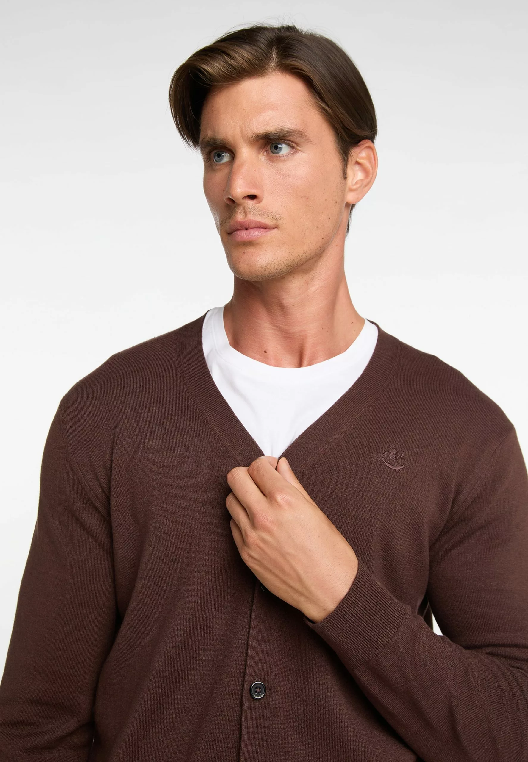 Gilets Vestes En Maille Homme Brun Foncé 5 Gilets Vestes En Maille Homme Brun Foncé – Image 5