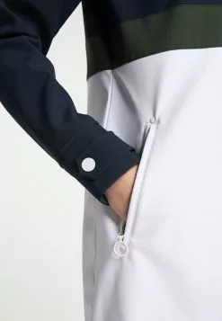 Manteaux De Pluie Manteau Fonctionnel Femme Bleu Nuit / Blanc -Magasin Vintage Dreimaster 8fff329d26038360536bb3ddfd8b6bc8