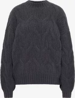 DreiMaster Vintage Pulls Basiques Pull-over Femme Gris Foncé