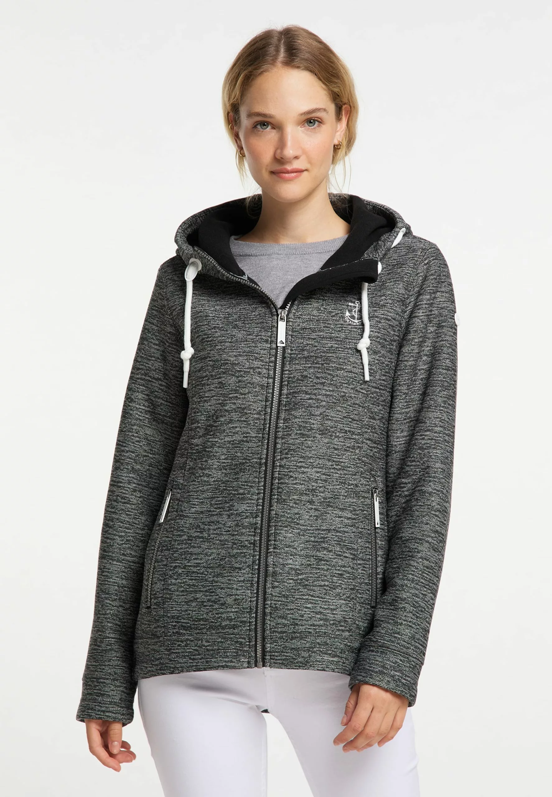 Vestes Dextérieur Veste En Polaire Femme Gris / Gris Chiné 2 Vestes Dextérieur Veste En Polaire Femme Gris / Gris Chiné – Image 2