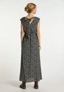 DreiMaster Vintage Robes Fluides Robe-chemise Femme Noir -Magasin Vintage Dreimaster 957b90e97e364170dab212286554b142