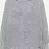 DreiMaster Vintage Pulls à Col Roulé Pull-over Femme Gris Clair