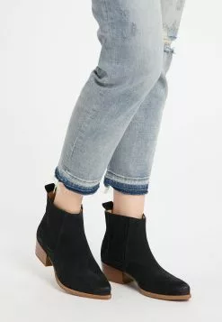 DreiMaster Vintage Bottines Chelsea Boots Femme Noir -Magasin Vintage Dreimaster 9673ea334371be12522b02c9c1587c04