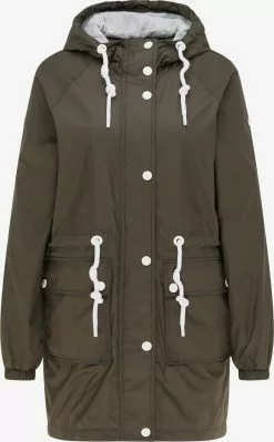 Parkas Parka Mi-saison Femme Vert Foncé