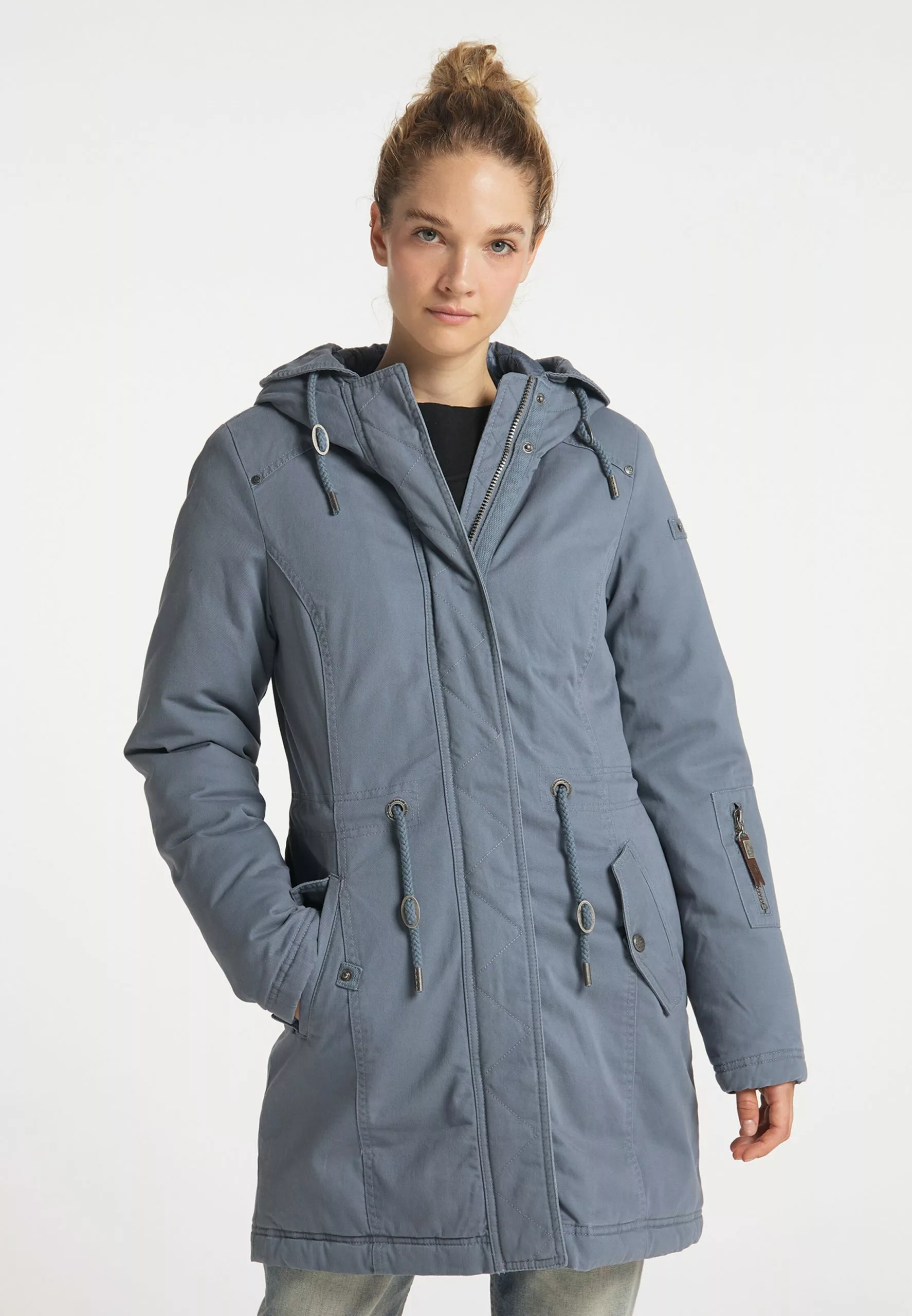 DreiMaster Vintage Parkas Parka D’hiver Femme Bleu-gris 2 DreiMaster Vintage Parkas Parka D’hiver Femme Bleu-gris – Image 2