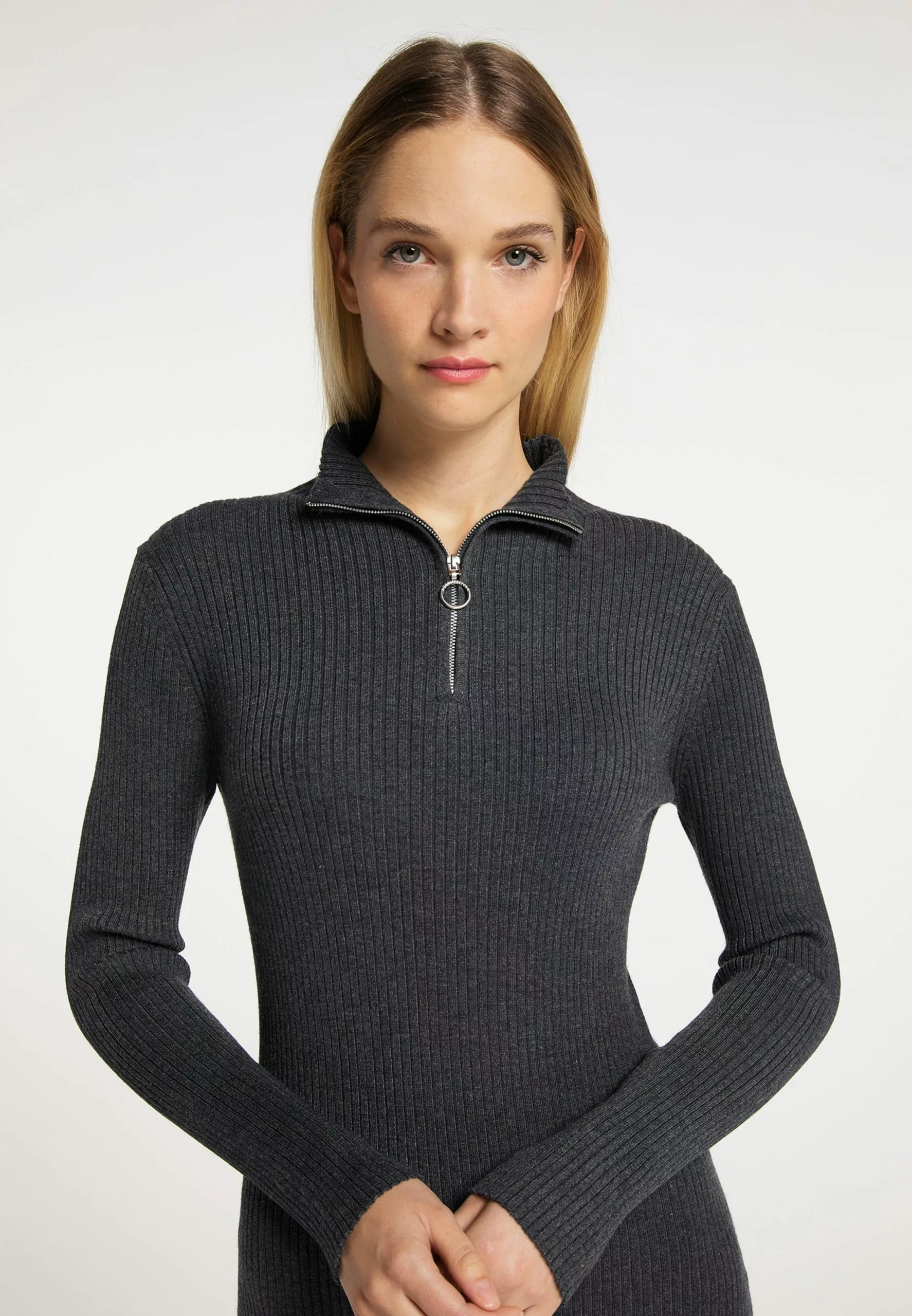 Robes Robes En Maille Femme Gris Basalte 5 Robes Robes En Maille Femme Gris Basalte – Image 5