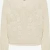 DreiMaster Vintage Pulls Basiques Pull-over Imane Femme Blanc Cassé