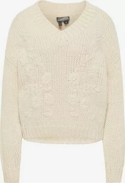 DreiMaster Vintage Pulls Basiques Pull-over Imane Femme Blanc Cassé