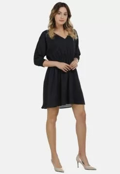 Robes Fluides Robe-chemise Femme Bleu Cobalt -Magasin Vintage Dreimaster 9e07705acf0b936413e1a291c4a614b9