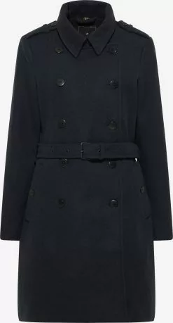 Trenchs Manteau Mi-saison Femme Bleu Outremer