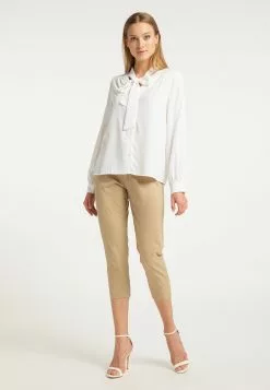 Pantacourts Coupe Slim Pantalon Femme Sable -Magasin Vintage Dreimaster 9fd092a96d3b8d82711f59ce1184bfe4