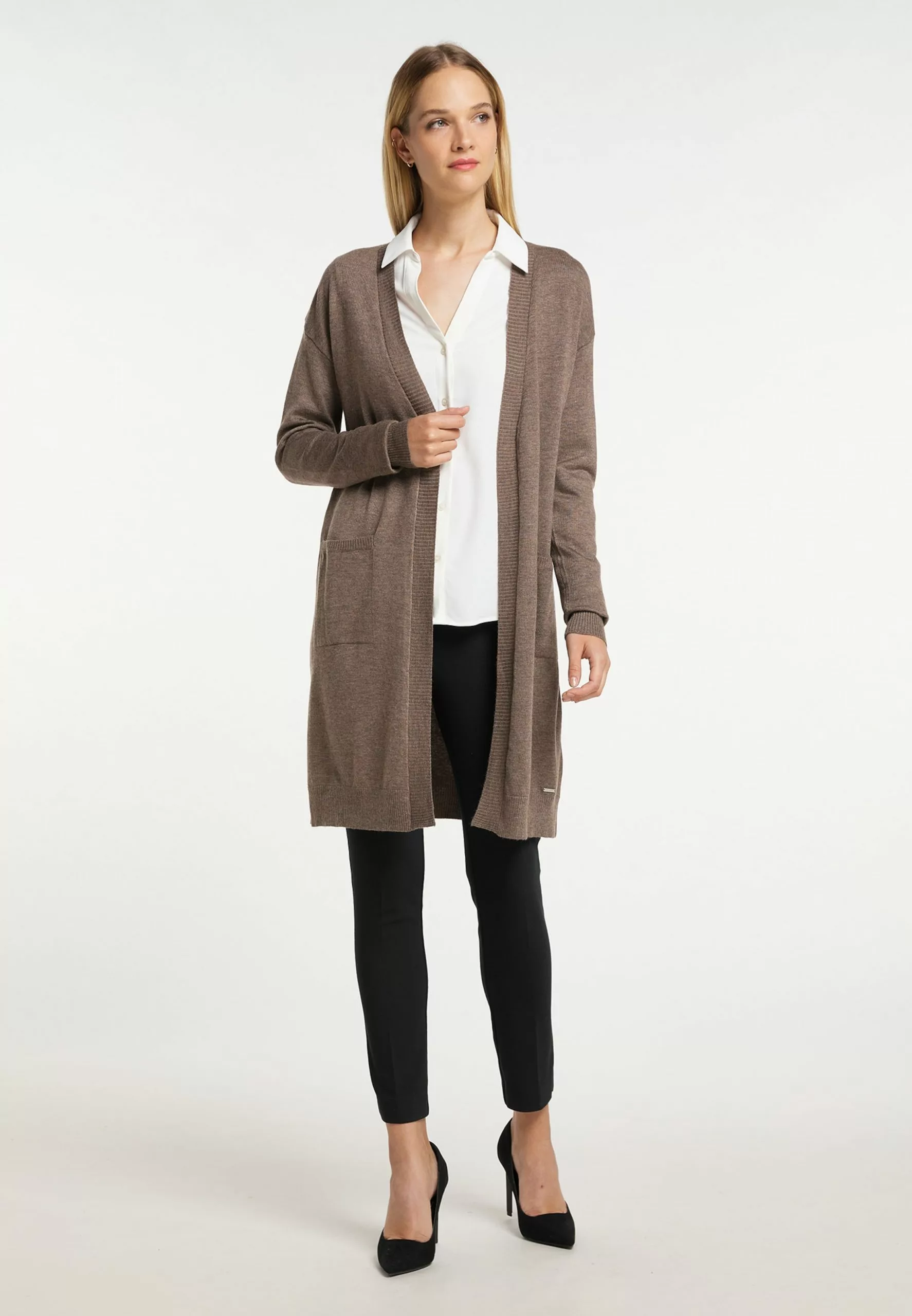 Gilets Cardigan Femme Taupe 4 Gilets Cardigan Femme Taupe – Image 4