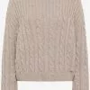 DreiMaster Vintage Pulls à Col Roulé Pull-over Femme Beige