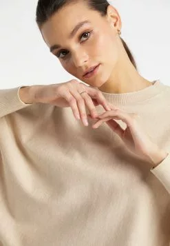 Pulls Basiques Pull-over Femme Beige Clair -Magasin Vintage Dreimaster a1414ca7ce76d73b5fc2fd78998141c8