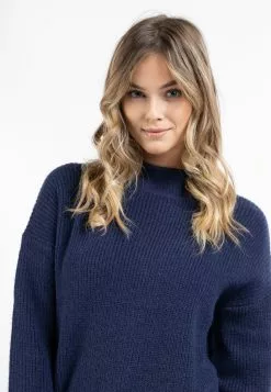 DreiMaster Vintage Pulls Maille Fine Pull-over Femme Marine -Magasin Vintage Dreimaster a221e782bb2649953a14d7d1cabe4fc2