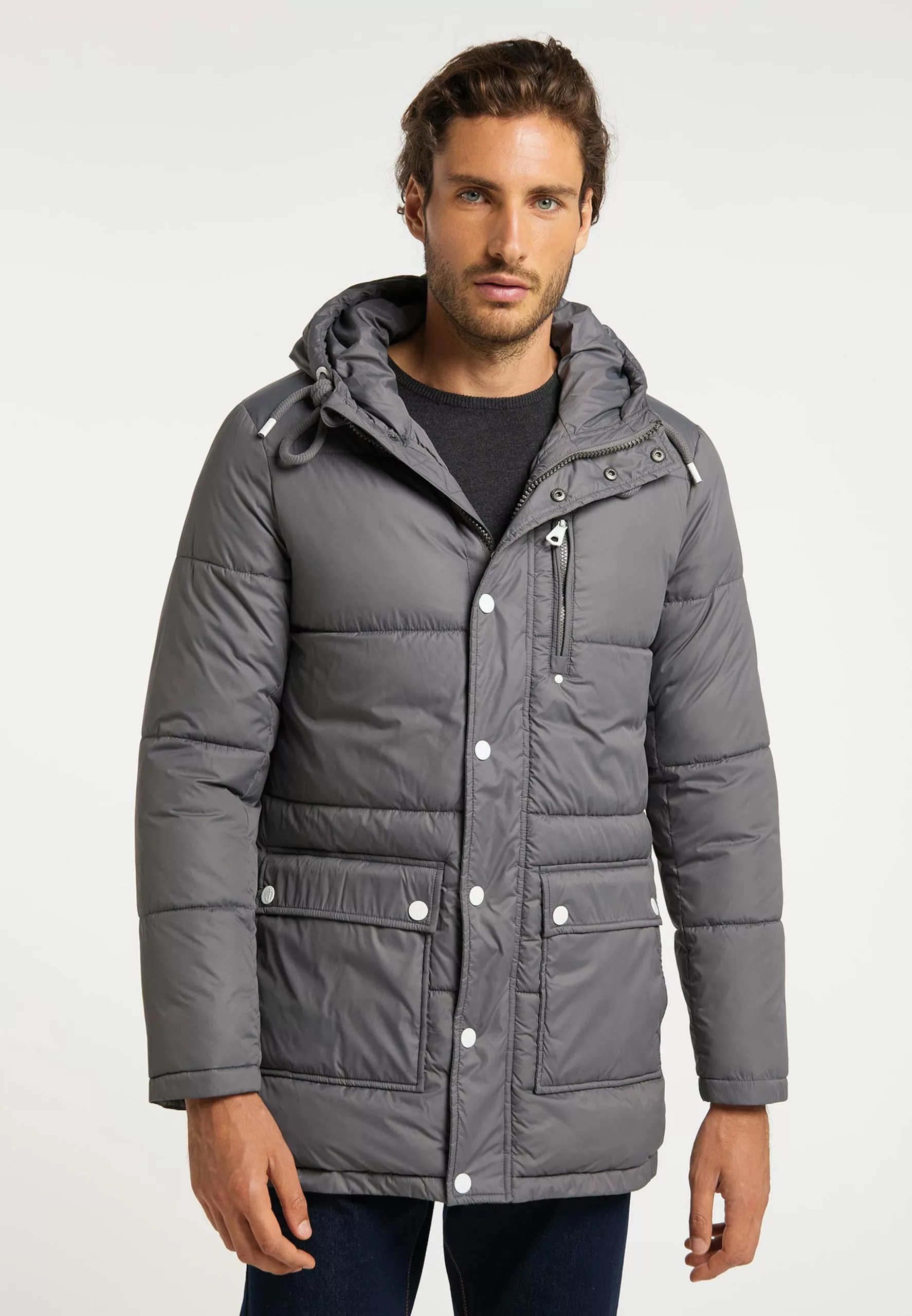 Parkas Parka D’hiver Homme Gris Foncé 2 Parkas Parka D’hiver Homme Gris Foncé – Image 2