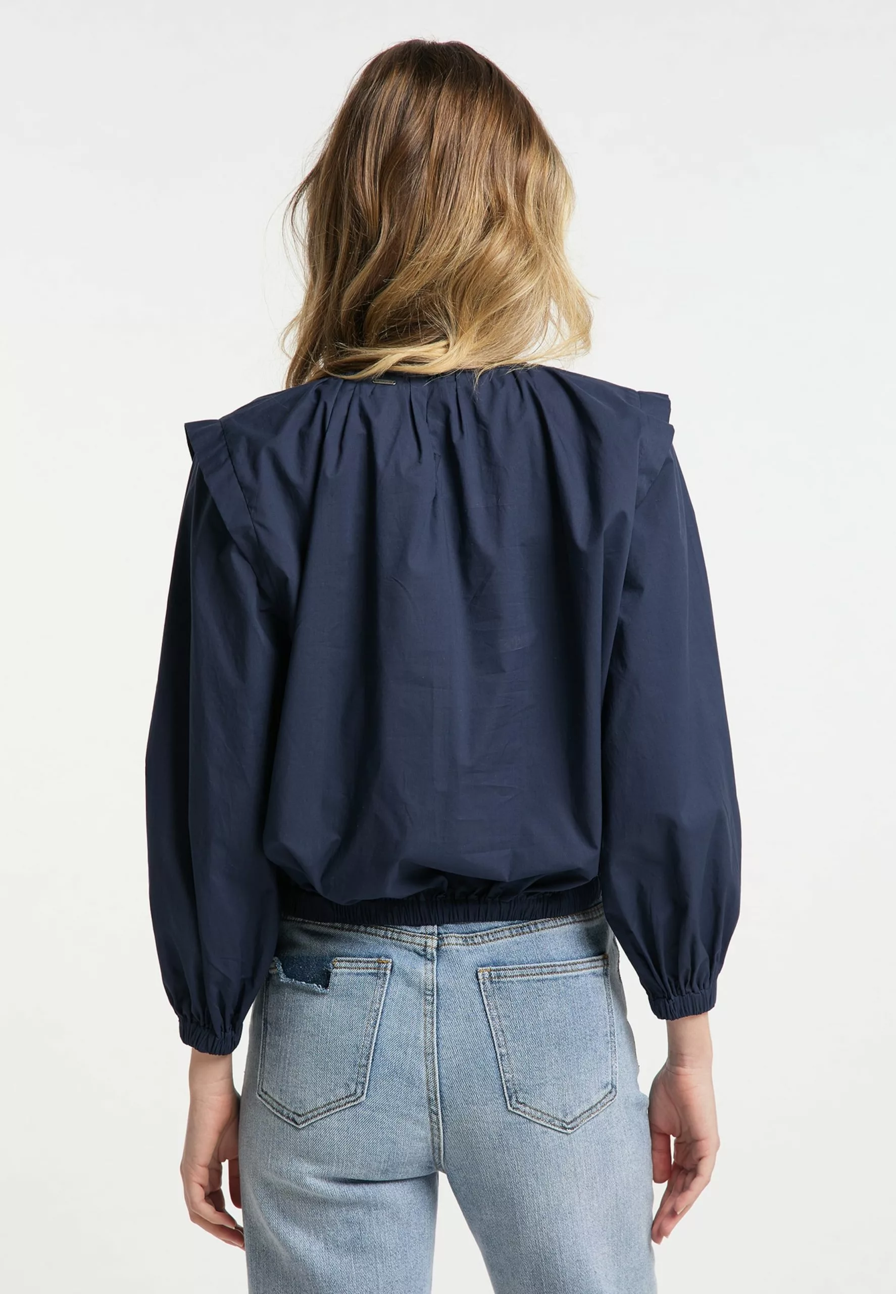 DreiMaster Vintage Blouses Et Tuniques Chemisier Femme Bleu Foncé 3 DreiMaster Vintage Blouses Et Tuniques Chemisier Femme Bleu Foncé – Image 3