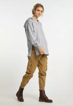 DreiMaster Vintage Pulls à Capuche Pull-over Femme Gris Clair -Magasin Vintage Dreimaster a8a033a15eb1ff98e1b38109c98f21bb