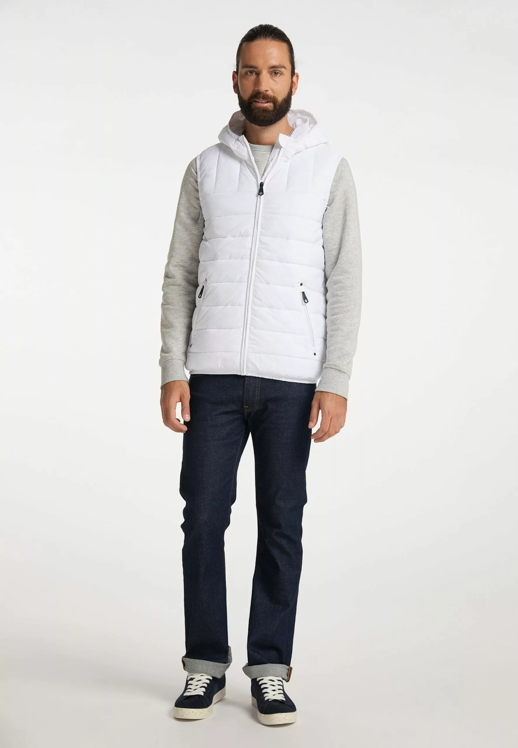Vestes Sans Manches Gilet Homme Blanc 4 Vestes Sans Manches Gilet Homme Blanc – Image 4