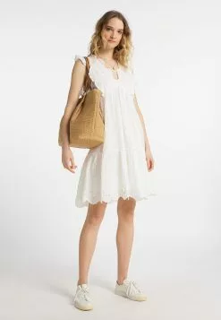 DreiMaster Vintage Robes Dété Robe D’été Femme Blanc Naturel -Magasin Vintage Dreimaster a98a5c934e48106d30e1dc937d3b20ee