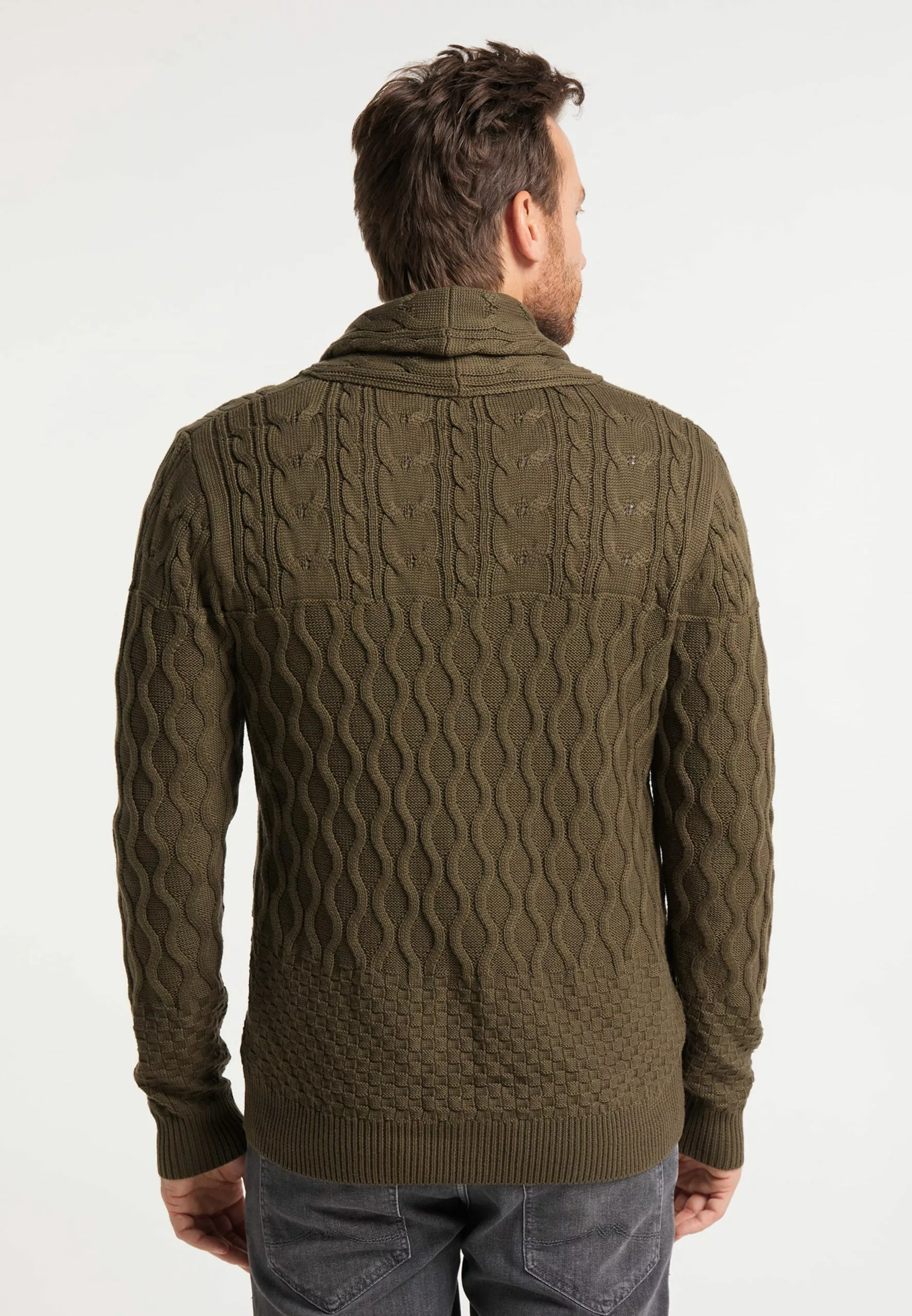 DreiMaster Vintage Gilets Vestes En Maille Homme Olive 3 DreiMaster Vintage Gilets Vestes En Maille Homme Olive – Image 3