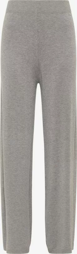 Pantalons En Toile Wide Leg Pantalon Femme Gris Chiné