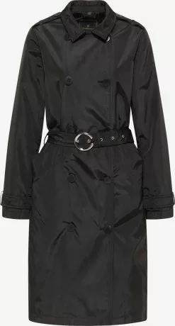 Trenchs Manteau Mi-saison Femme Noir