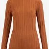 Pulls Basiques Pull-over Femme Rouille
