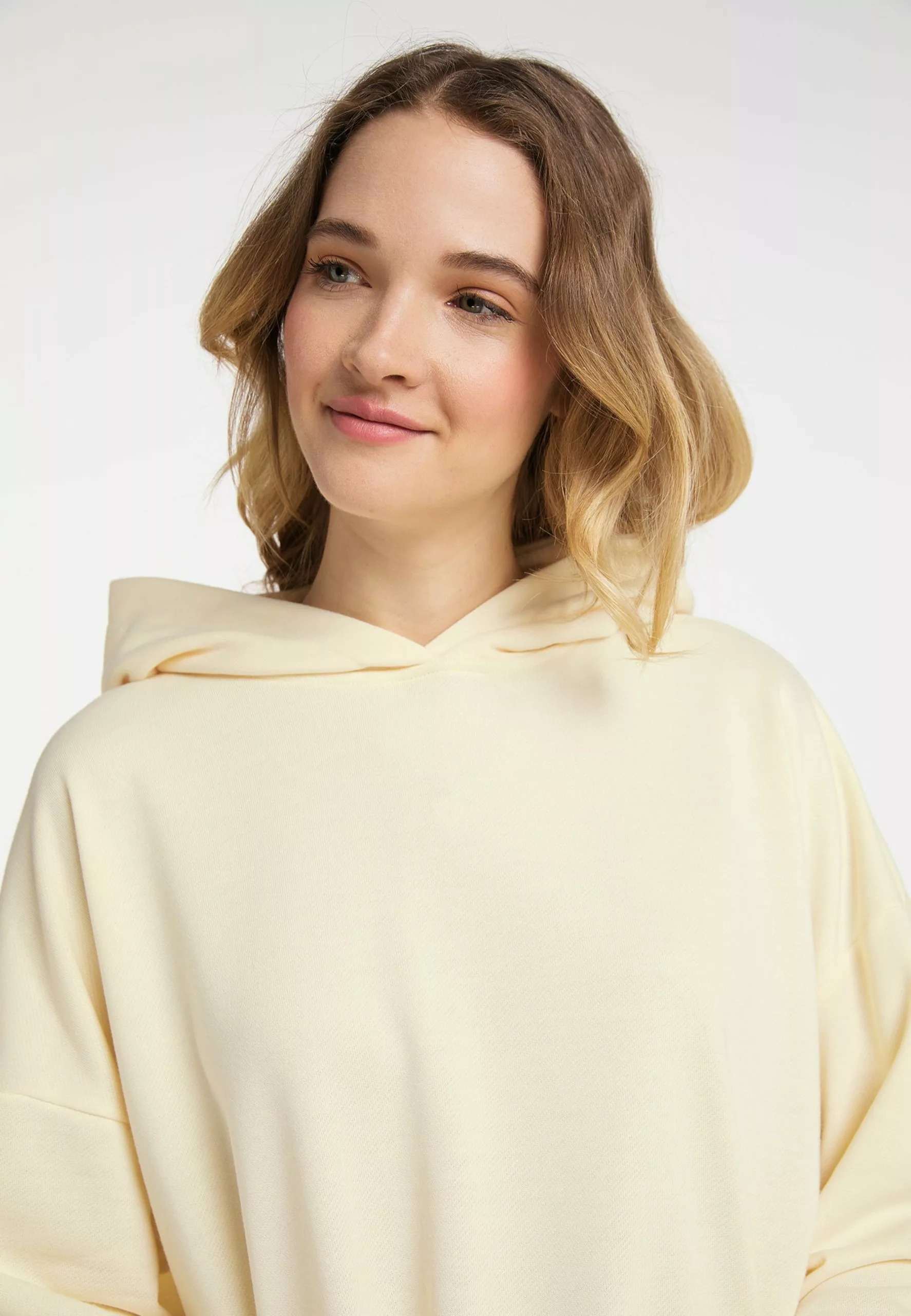 DreiMaster Vintage Sweats à Capuche Sweat-shirt Femme Jaune Pastel 5 DreiMaster Vintage Sweats à Capuche Sweat-shirt Femme Jaune Pastel – Image 5