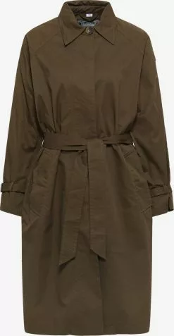 DreiMaster Vintage Trenchs Manteau Mi-saison Zitha Femme Vert Foncé