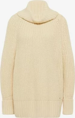 DreiMaster Vintage Pulls à Col Roulé Pull-over Femme Blanc Cassé