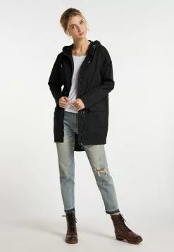 DreiMaster Vintage Parkas Parka Mi-saison Femme Noir -Magasin Vintage Dreimaster b01f186208a832473510142ab50e542a