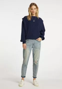 DreiMaster Vintage Pulls Basiques Pull-over Femme Marine -Magasin Vintage Dreimaster b0a58b20eea3602a73c6e23dcac39136