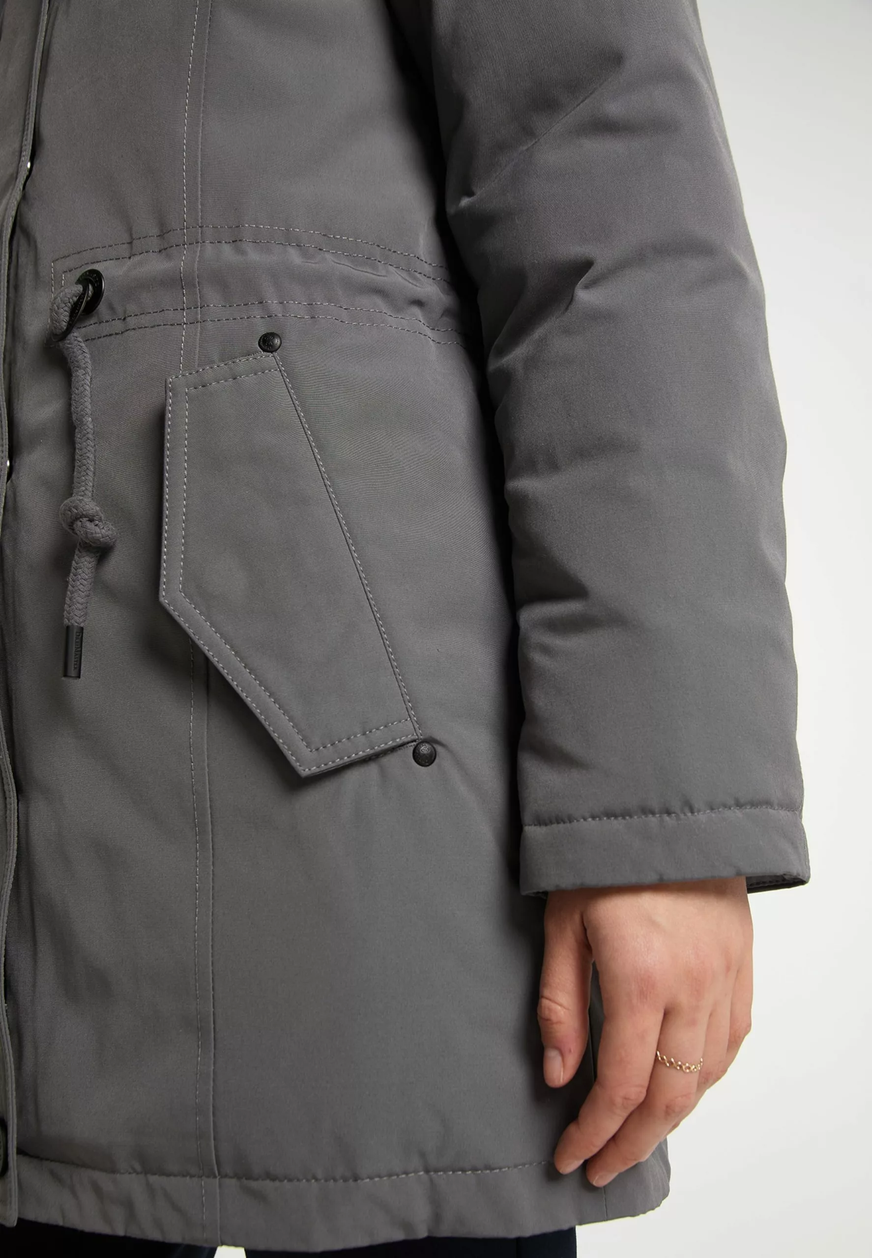 Parkas Parka D’hiver Femme Gris Foncé 5 Parkas Parka D’hiver Femme Gris Foncé – Image 5