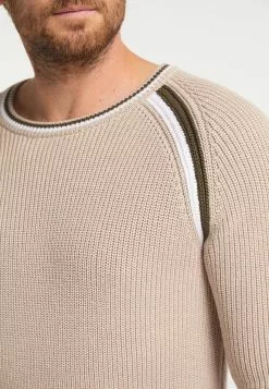 Pulls à Col Rond Pull-over Homme Beige -Magasin Vintage Dreimaster b0cabe9d3b473690d8d79cec643aac11