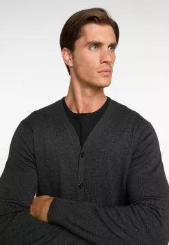 Gilets Vestes En Maille Homme Gris Foncé -Magasin Vintage Dreimaster b2a76741edc2240f314e2350ec3dcff3