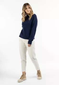 DreiMaster Vintage Pulls Maille Fine Pull-over Femme Marine -Magasin Vintage Dreimaster b2e9c855fc6ec66e7c01ca6eee892f10