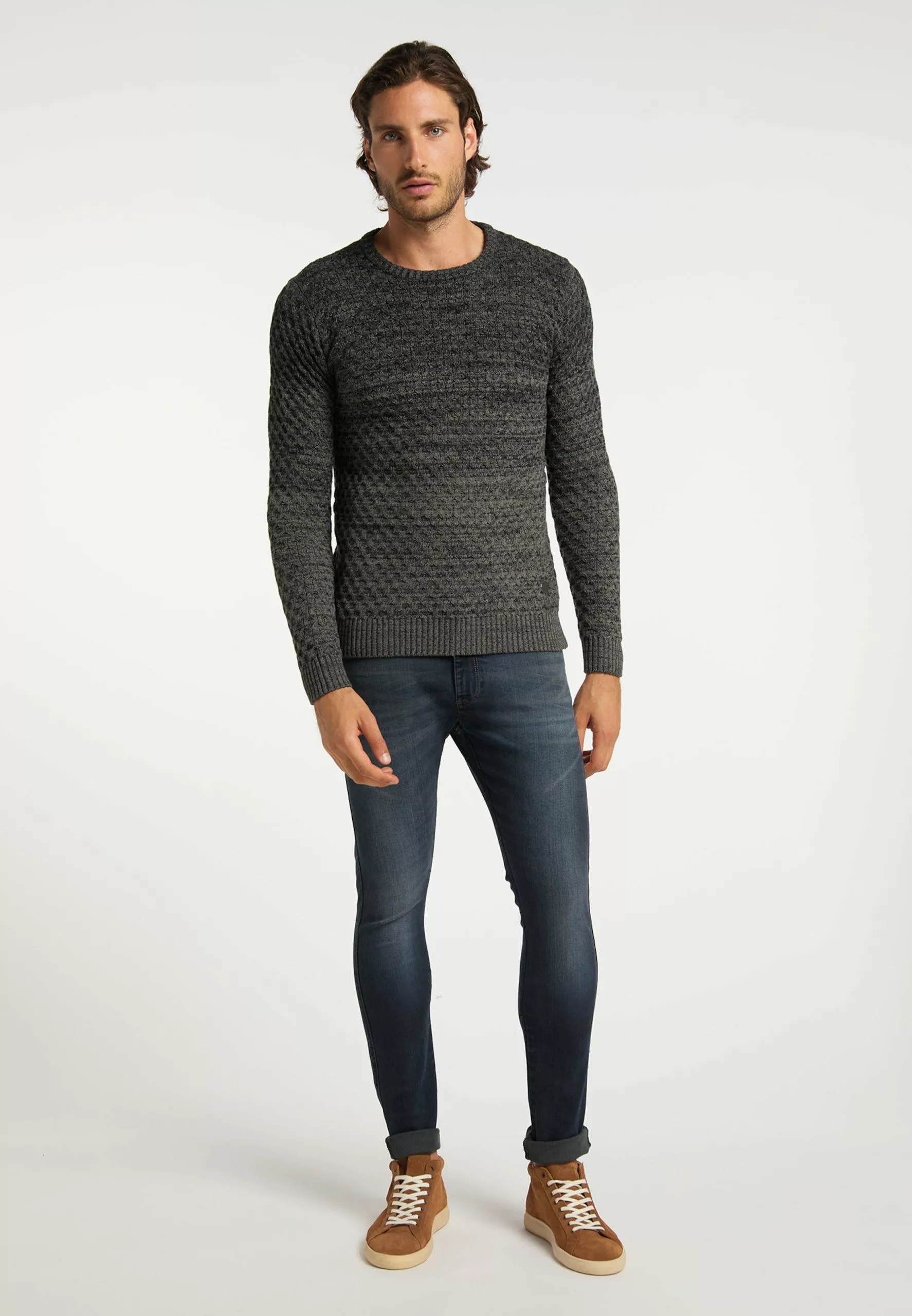 DreiMaster Vintage Pulls à Col Rond Pull-over Homme Gris Foncé / Noir 4 DreiMaster Vintage Pulls à Col Rond Pull-over Homme Gris Foncé / Noir – Image 4